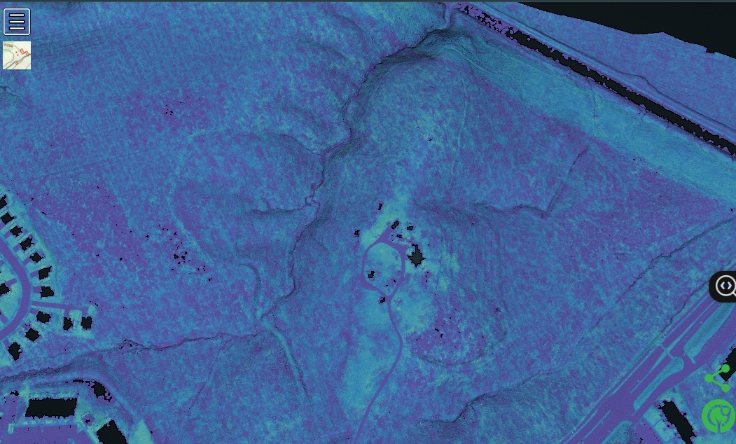 Bare‑earth terrace slopes